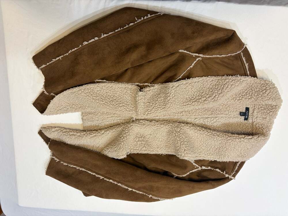 Women's Brown Faux Suede Sherpa Lined Jacket
Apt.9